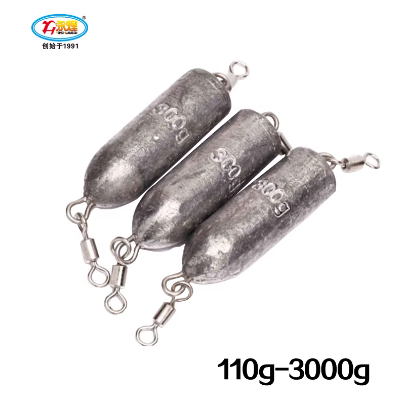 永煌 子弹型带双转环大克重海钓船钓大号数铅坠110-3000g 图2