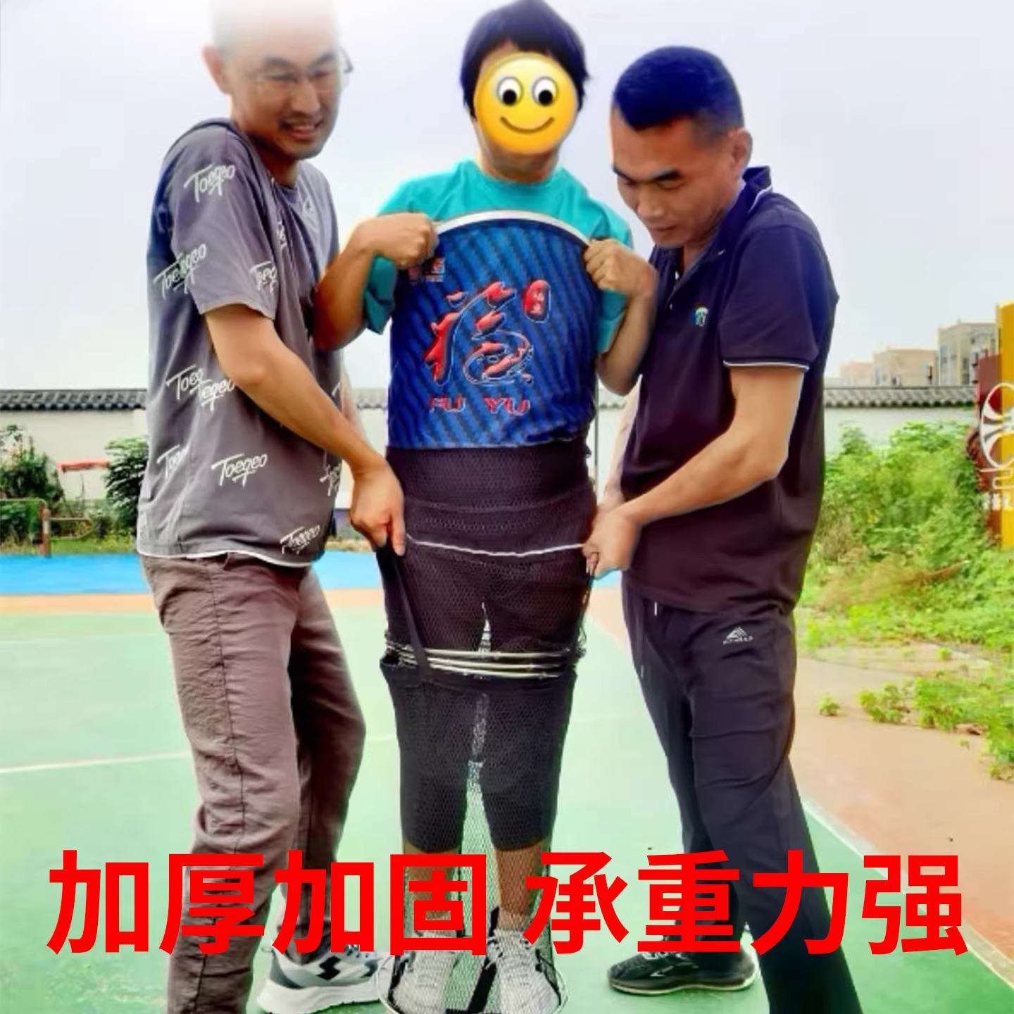新款鱼护野钓专用涂胶加厚速干防挂网兜新型黑坑钓鱼鱼笼网活鱼袋 图4