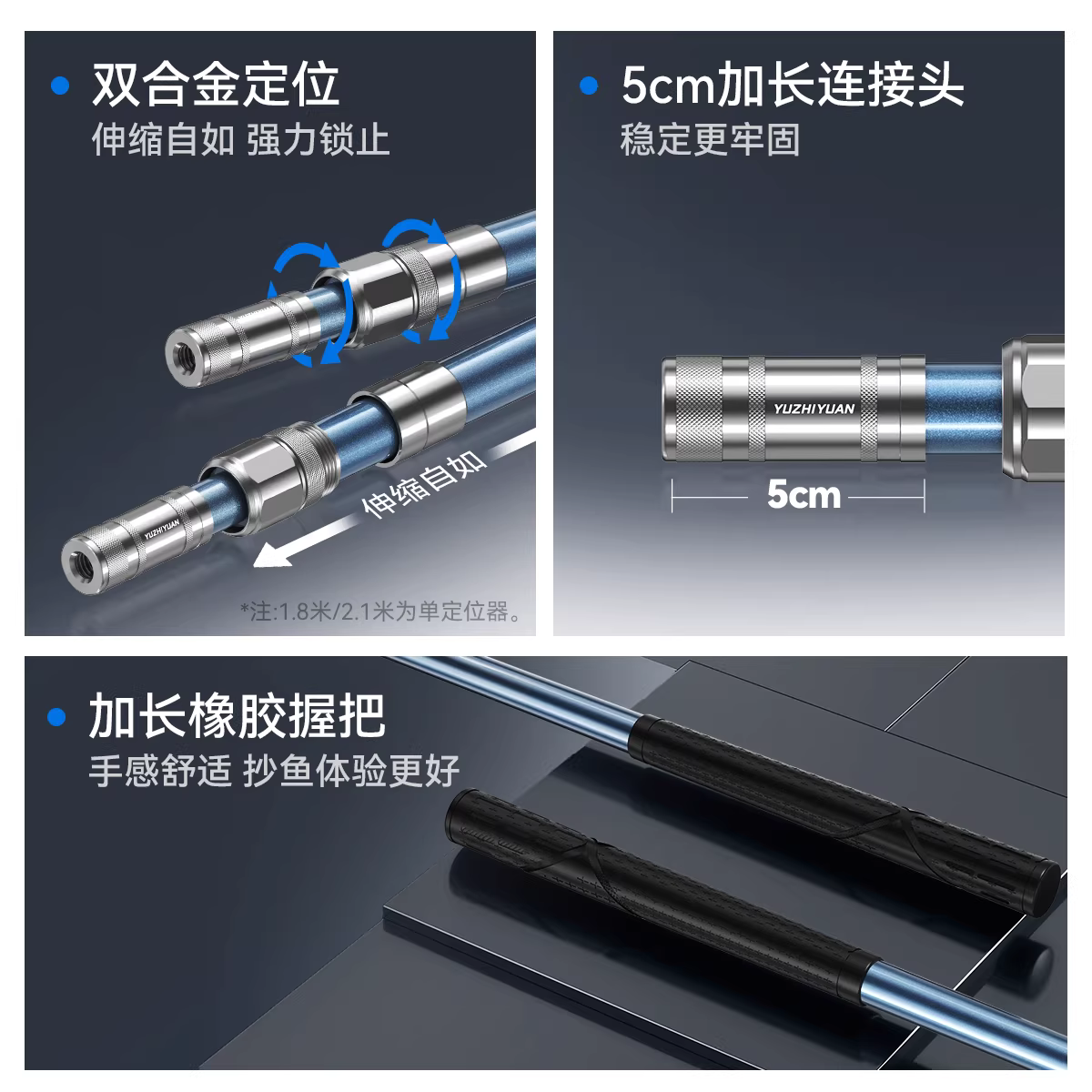 渔之源捞网全套捞鱼网兜抄鱼网大物捞网碳素杆超轻超硬捞网伸缩杆 图3